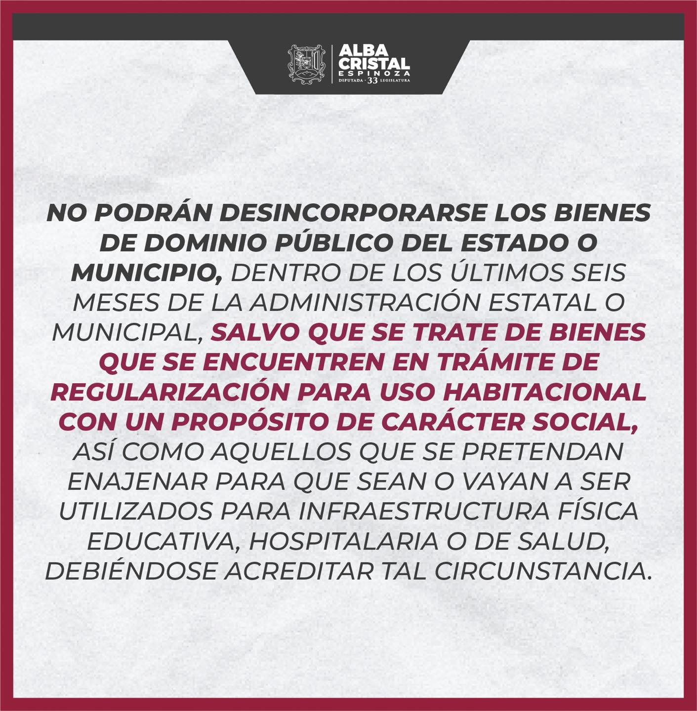 Les comparto algunos de los puntos principales de la iniciativa de Ley de Bienes para el Estado de Nayarit que recientemente presenté, a fin de proteger los bienes públicos a cargo del gobierno del estado y los ayuntamientos.  Seguiremos trabajando para garantizar que el patrimonio de los nayaritas bajo ninguna circunstancia se pierda.