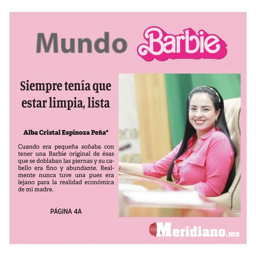 Las mujeres podemos lograr ser lo que deseamos ser; porque los sueños no tienen que ver con el género, sino con la determinación, lucha, entrega, sensibilidad y fuerza que a diario nos define. Les comparto un poco de mi infancia como niña soñadora… como Niña Barbie.